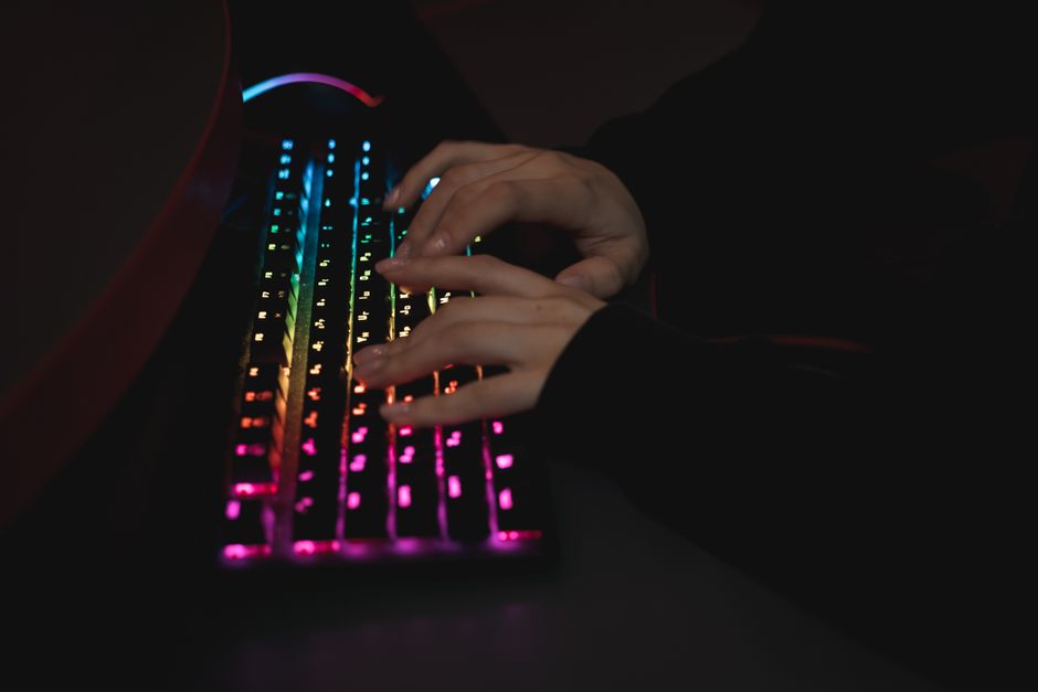 Teclado mecanico gamer RGB switch azul